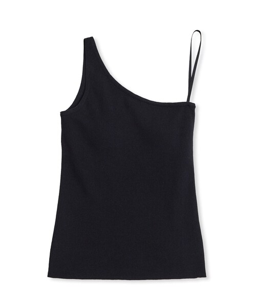 ADAM ET ROPE'（アダムエロペ）の「シルク混ワンショルタンクトップ（タンクトップ・レディース・ブラック/ダークブラウン系/ブルー系・F）」の16枚目の写真