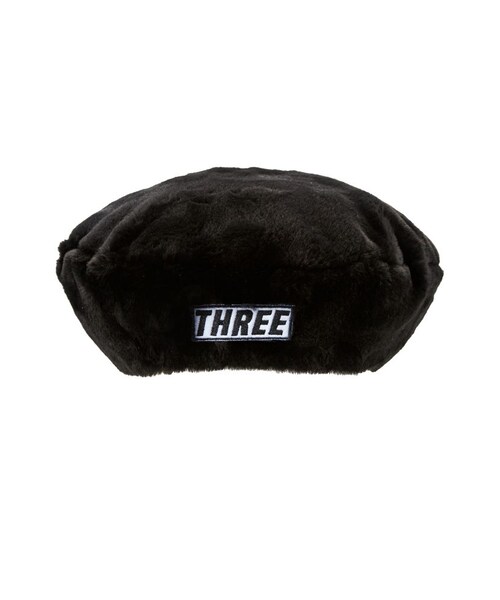 PAMEO POSE(パメオポーズ)の「“THREE”FAKE FUR BERET(ハット・レディース・ピンク/ブルー/パープル・F)」の2枚目の写真
