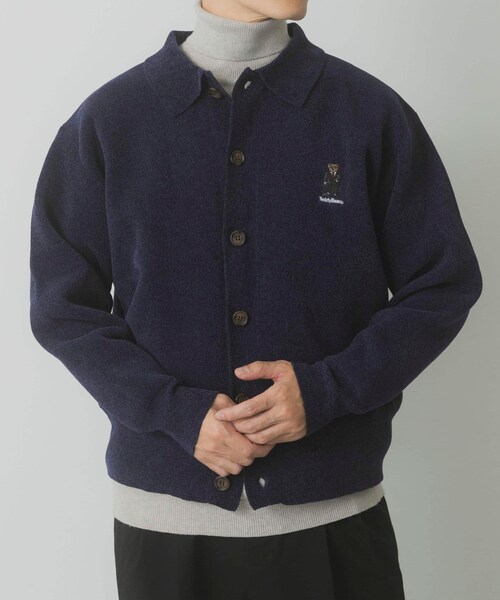 ITEMS URBANRESEARCH（アイテムズ アーバンリサーチ）の「Teddy Bear Wフェイスニットシャツカーディガン（カーディガン/ボレロ・メンズ・OFF/NVY/MOC・M/L）」の17枚目の写真