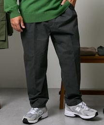 nissen | ストレッチツータックワイドテーパードパンツ【大きいサイズメンズ】(パンツ)