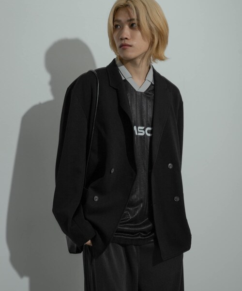 SENSE OF PLACE by URBAN RESEARCH(センスオブプレイスバイアーバンリサーチ)の「イージーダブルジャケット(テーラードジャケット・メンズ・BLACK/CHARCOAL・M/L)」の12枚目の写真