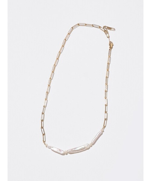 ELENDEEK（エレンディーク）の「STICK PEARL NECKLACE（ネックレス・レディース・シルバー/ゴールド・F）」の8枚目の写真