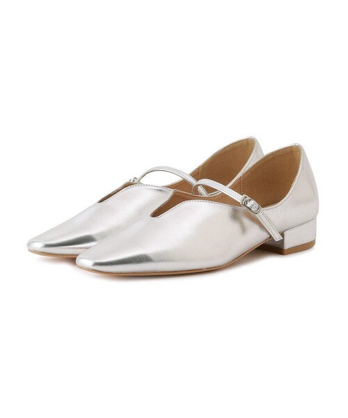 ROPE' PICNIC（ロペピクニック）の「スクエアトゥローヒールストラップシューズ（パンプス・レディース・ブラック/キナリ/シルバー・23.0/23.5/24.0/24.5）」の11枚目の写真