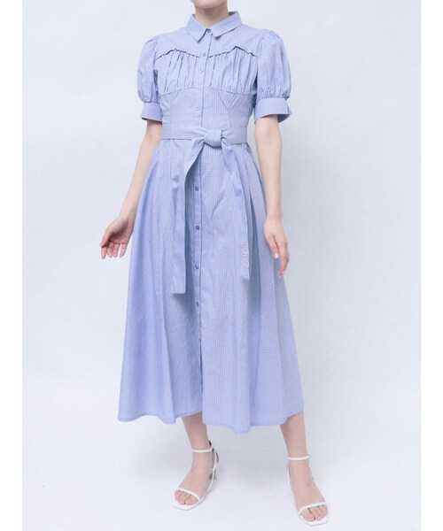 POLOBCSコラボ】コルセットスウィッチングシャツワンピース