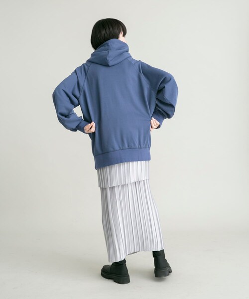 KBF（ケイビーエフ）の「ダメージBIGフーディー（パーカー・レディース・NAVY/TOP GRAY・one）」の22枚目の写真