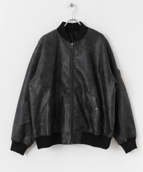 SENSE OF PLACE by URBAN RESEARCH(センスオブプレイスバイアーバンリサーチ)の「ヴィンテージライクMA-1(MA-1・メンズ・BLACK/BROWN・M/L)」の11枚目の写真
