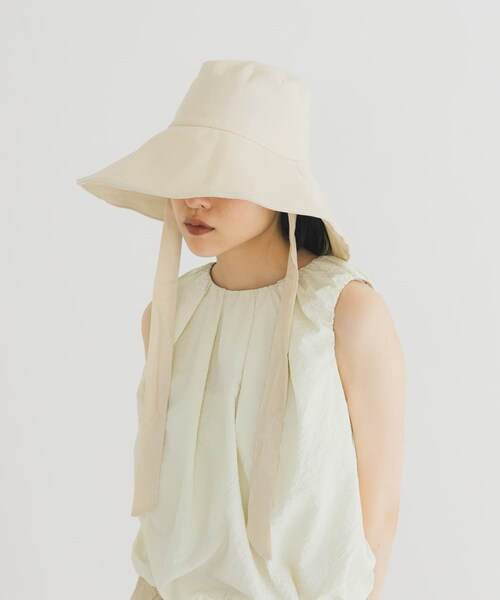 KBF（ケイビーエフ）の「ワイドブリムHAT（ハット・レディース・BLACK/IVORY・One）」の4枚目の写真