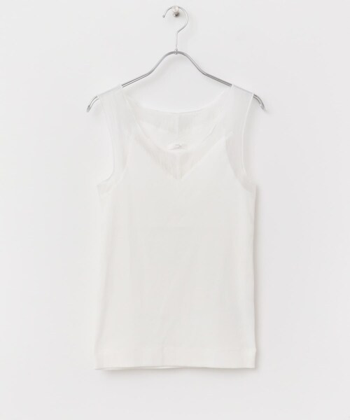 ITEMS URBANRESEARCH（アイテムズ アーバンリサーチ）の「フハクキリカエタンクトップ（タンクトップ・レディース・WHT/BLK/L.BEG・FREE）」の5枚目の写真