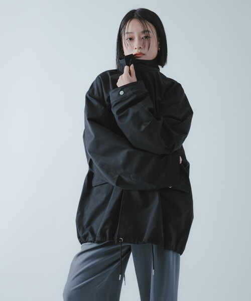 SENSE OF PLACE by URBAN RESEARCH(センスオブプレイスバイアーバンリサーチ)の「『撥水/防花粉』SKINProof ミリタリージャケット(ミリタリージャケット・レディース・BLACK/IVORY・One)」の19枚目の写真