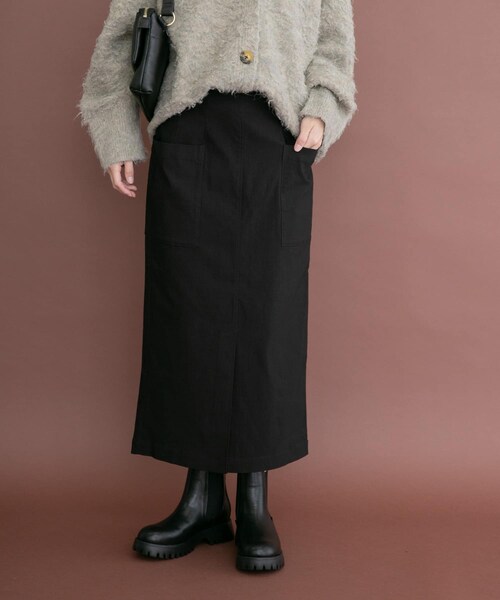 ITEMS URBANRESEARCH(アイテムズ アーバンリサーチ)の「ストレッチタイトスカート(スカート・レディース・BLK/D/KHK/CML・S/M)」の1枚目の写真