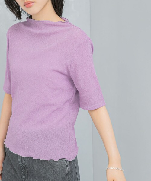 URBAN RESEARCH ROSSO（アーバンリサーチロッソ）の「ラメシアーカットソー（Tシャツ/カットソー・レディース・OFF/MAUVE/BLACK・FREE）」の19枚目の写真