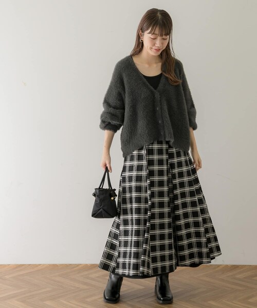 URBAN RESEARCH Sonny Label（アーバンリサーチサニーレーベル）の「リバーシブルチェックスカート（スカート・レディース・ブラック/ベージュ・FREE）」の7枚目の写真
