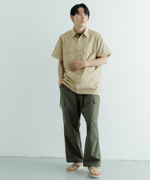ITEMS URBANRESEARCH(アイテムズ アーバンリサーチ)の「TAION Military Half Sleeve Shirts(シャツ/ブラウス・メンズ・BLK/OLV/D.SAGE GRN/CREAM/L.BRN・M/L)」の11枚目の写真