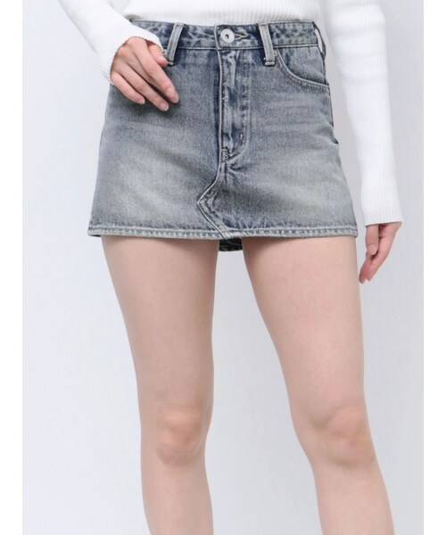 GYDA（ジェイダ）の「Vintageデニムスカートライクショートパンツ（デニムスカート・レディース・ブラック/ブルー/インディゴ・XS/S/M）」の9枚目の写真