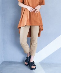 nissen | 大きいサイズ ２ＷＡＹストレッチひんやりカットソークロップドパンツ（ゆったり太もも）(スウェットパンツ)