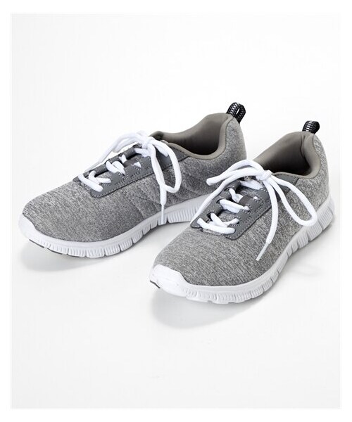 nissen（ニッセン）の「超軽量スポーティースニーカー（ワイズ３Ｅ）（スニーカー・メンズ・ネイビー×イエロー/グレー杢×ピンク/グレー杢×ホワイト/黒×ミントグリーン/黒×黒(白底)/白×白(白底)/サックス×ホワイト/黒(マットスムース)/ホワイト(マットスムース)/ダスティピンク(マットスムース)/グレー(マットスムース)/黒×黒(黒底)/杢グレー×パープル(白底)・S=22.0~22.5cm/M=23.0~23.5cm/L=24.0~24.5cm/LL=25.0~25.5cm）」の7枚目の写真