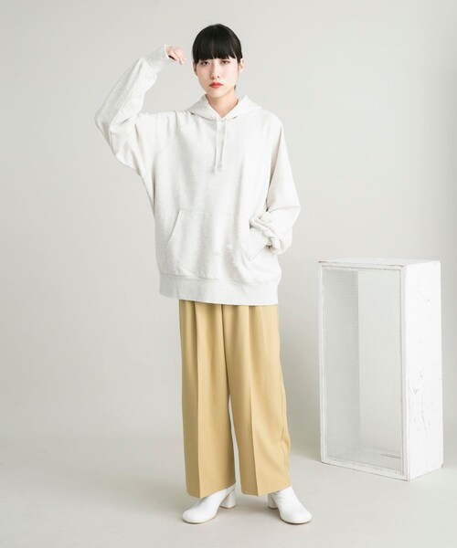 KBF（ケイビーエフ）の「ダメージBIGフーディー（パーカー・レディース・NAVY/TOP GRAY・one）」の8枚目の写真