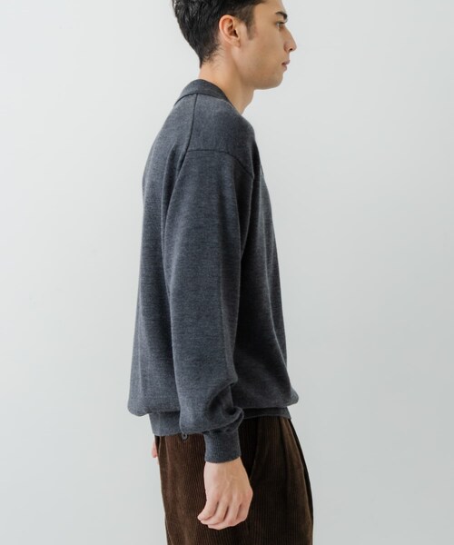 URBAN RESEARCH（アーバンリサーチ）の「CASH FEEL W/MID ニットポロ（ニット/セーター・メンズ・BLACK/CHARCOAL/BROWN・M/L）」の19枚目の写真