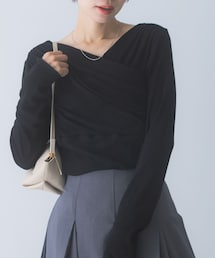 URBAN RESEARCH ROSSO WOMEN | シルク混2WAYドレーププルオーバー(Tシャツ/カットソー)