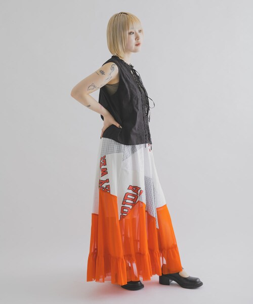 THE GOODLAND MARKET（ザグッドランドマーケット）の「FANAKA　ノースリーブブラウス（シャツ/ブラウス・レディース・WHITE/BLACK・Free）」の14枚目の写真