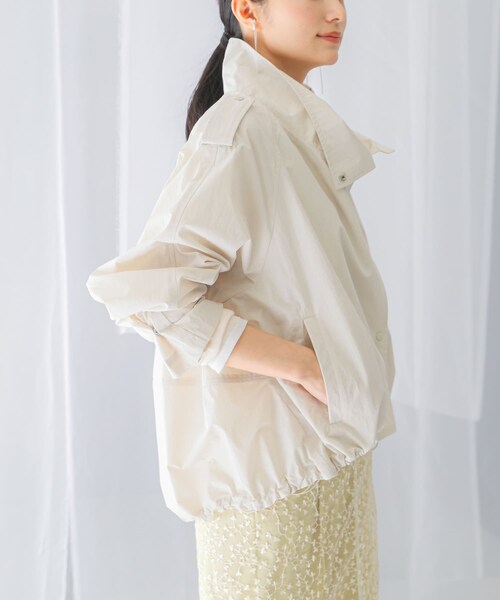 URBAN RESEARCH ROSSO（アーバンリサーチロッソ）の「『撥水』スタンドカラーショートブルゾン（ブルゾン・レディース・darknavy/ivory・FREE）」の9枚目の写真