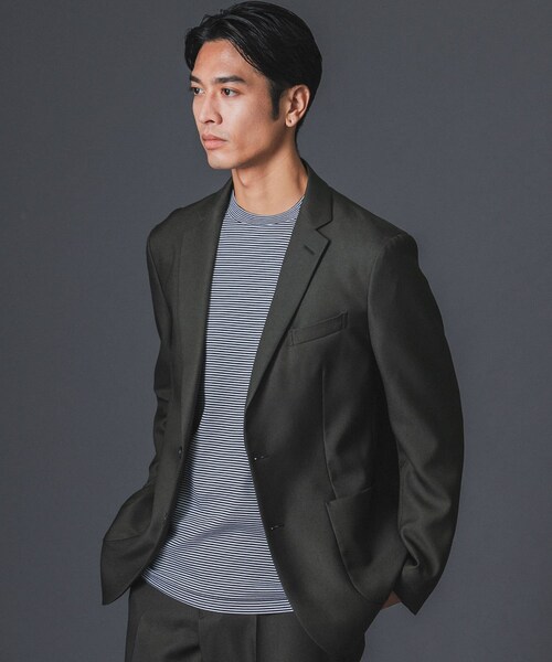 URBAN RESEARCH DOORS(アーバンリサーチドアーズ)の「LIFE STYLE TAILOR ウールライクツイルコンフォータブルジャケット(テーラードジャケット・メンズ・KHAKI/NAVY/BROWN・S/M/L/XL)」の2枚目の写真