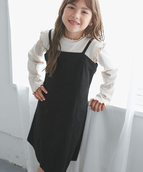 ROPE' PICNIC(ロペピクニック)の「【KIDS/キッズ】マーメイドキャミワンピース(ワンピース・キッズ・ブラック/ベージュ・L/M/S)」の2枚目の写真