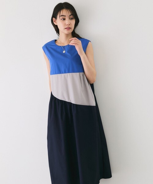 Jayro（ジャイロ）の「配色ノースリーブワンピース（ワンピース・レディース・ベージュ/グリーン/ブルー・M）」の19枚目の写真