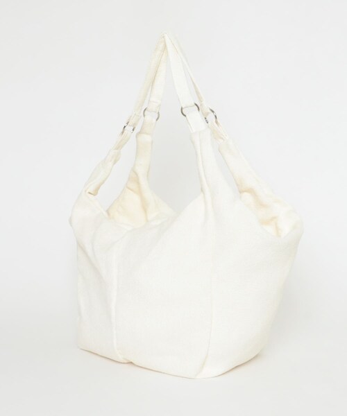 KBF（ケイビーエフ）の「パイル2WAYイージーBAG（トートバッグ・レディース・IVORY/NAVY・One）」の10枚目の写真