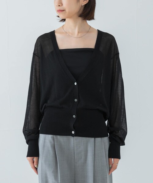 URBAN RESEARCH（アーバンリサーチ）の「カシミヤミックスVネックカーディガン（カーディガン/ボレロ・レディース・GRAY/ORANGE/BLACK・FREE）」の13枚目の写真