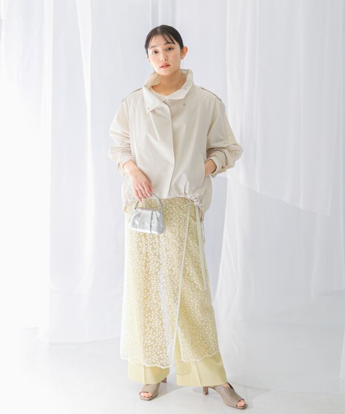 URBAN RESEARCH ROSSO（アーバンリサーチロッソ）の「『撥水』スタンドカラーショートブルゾン（ブルゾン・レディース・darknavy/ivory・FREE）」の11枚目の写真