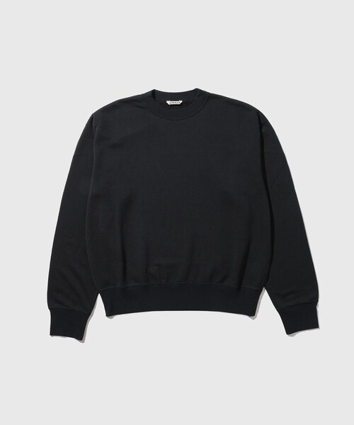 ADAM ET ROPE'(アダムエロペ)の「【AURALEE/オーラリー】HIGH TWIST LIGHT SWEAT P/O(スウェット・メンズ・ブラック/レッド・3/4/5)」の3枚目の写真