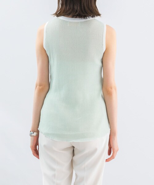 URBAN RESEARCH ROSSO（アーバンリサーチロッソ）の「CaRouseLamBRa　NO-SLEEVE PACK WHITE BORDER（タンクトップ・レディース・WHITEGREEN/WHITELATTE/WHITEGRAPE・OS）」の11枚目の写真
