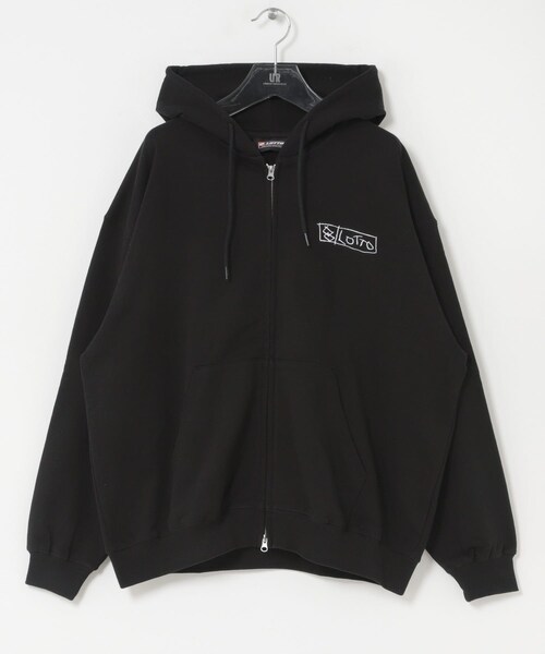 URBAN RESEARCH（アーバンリサーチ）の「LOTTO　itteki LOGO ZIP HOODIE（パーカー・メンズ・BLACK/GRAY・M/L/XL/XXL）」の4枚目の写真