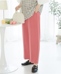 nissen | ラクしてキレイ見え　ワイドカラーパンツ(スラックス)