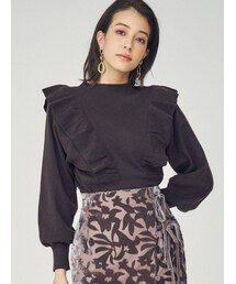 MERCURYDUO | ハイネックボリュームラッフルニット(ニット/セーター)