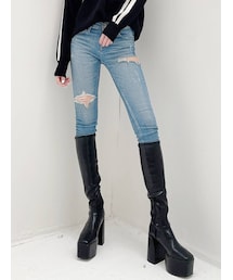 GYDA | SIDE RIPPED スキニーデニムパンツ(デニムパンツ)