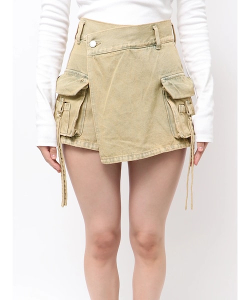 EMODA（エモダ）の「カーゴラップショートパンツ（その他パンツ・レディース・ブラック/アイスブルー/インディゴ/ベージュ・S/M）」の3枚目の写真