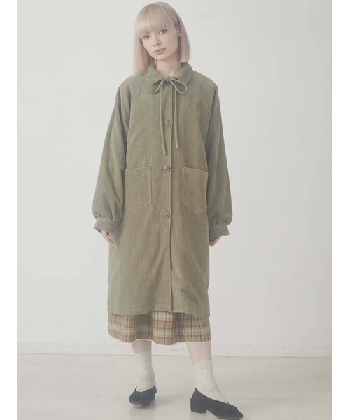 merry jenny（メリージェニー）の「コールリボンステンカラーコート（ステンカラーコート・レディース・ブラック/ベージュ/カーキ・F）」の19枚目の写真