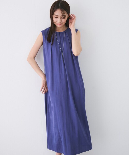 Jayro（ジャイロ）の「リネンライクカノコワンピース（ワンピース・レディース・ブラック/カーキ/ブルー系・M）」の18枚目の写真