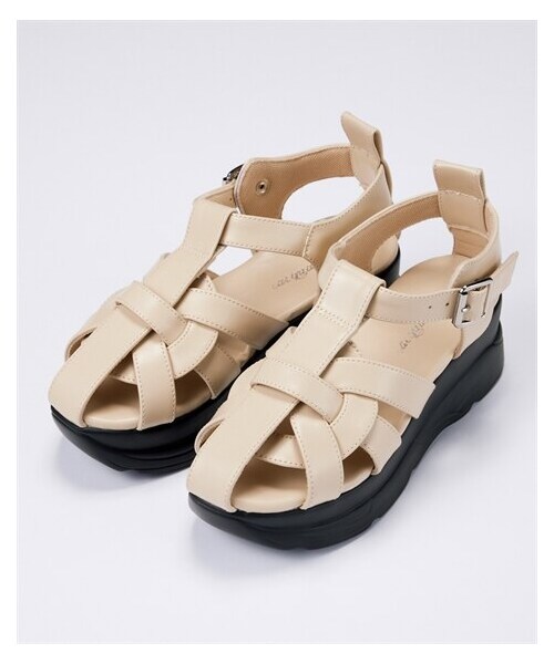 nissen（ニッセン）の「【ゆったり幅広】厚底グルカサンダル（低反発中敷）（ワイズ４Ｅ）（サンダル・メンズ・黒/ベージュ・M=23.0~23.5cm/4E/L=24.0~24.5cm/4E/LL=25.0~25.5cm/4E/3L=26.0~26.5cm/4E）」の8枚目の写真