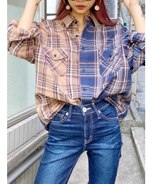 GYDA | コンビチェックシャツ(シャツ/ブラウス)
