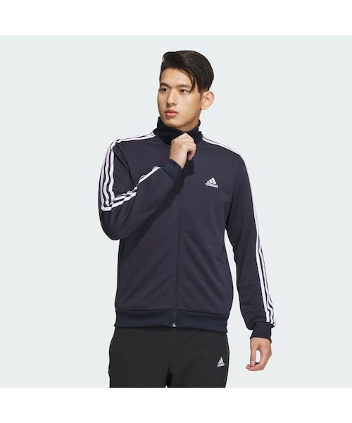 adidas(アディダス)の「スリーストライプス レギュラーフィット ダブルニット トラックトップ(トップス・メンズ・ホワイト/ブルー/グレー/ブラック/ブラック/ブラック・J/XS/S/M/L/XL/2XL/3XL/J/S/J/M/J/L/J/XL/J/2XL/J/3XL/J/2XS/2XS/XS/4XL/6XL/J/4XL/J/5XL)」の4枚目の写真