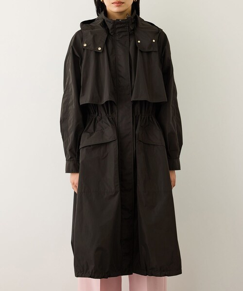 ROPE'(ロペ)の「【撥水】タフタフーデッドロング丈スプリングコート(マウンテンパーカー・レディース・ダークブラウン・F)」の21枚目の写真