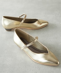 nissen | ポインテッドトゥローヒールパンプス（ワイズ２Ｅ）(パンプス)