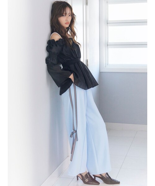 RESEXXY（リゼクシー）の「【FILA】サイドラインリボンパンツ（その他パンツ・レディース・ピンク/ブルー・F）」の5枚目の写真