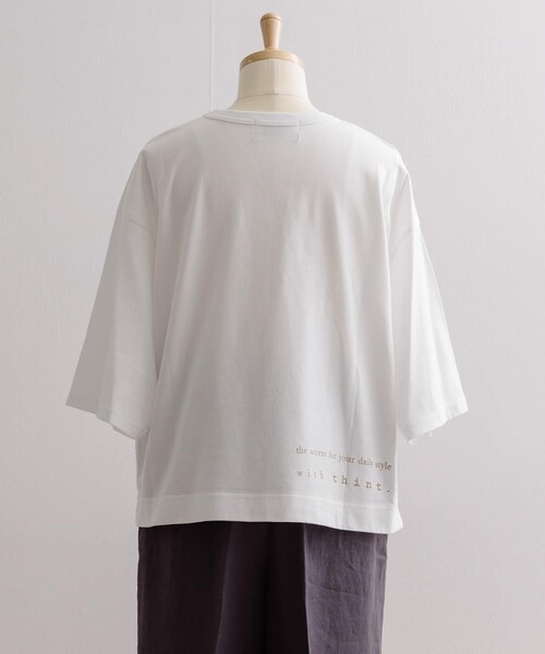 URBAN RESEARCH DOORS（アーバンリサーチドアーズ）の「thint バックヘムプリントTシャツ∴（Tシャツ/カットソー ...