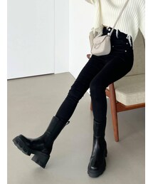 EMODA | サイドニットホールパギンス(デニムパンツ)