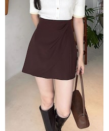 MERCURYDUO | 【セットアップ着用可】ドレープミニスカート(スカート)