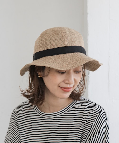 URBAN RESEARCH DOORS（アーバンリサーチドアーズ）の「ORCIVAL　6PANEL NATURAL HAT（ハット・レディース・BEIGE/BLACK・one）」の2枚目の写真